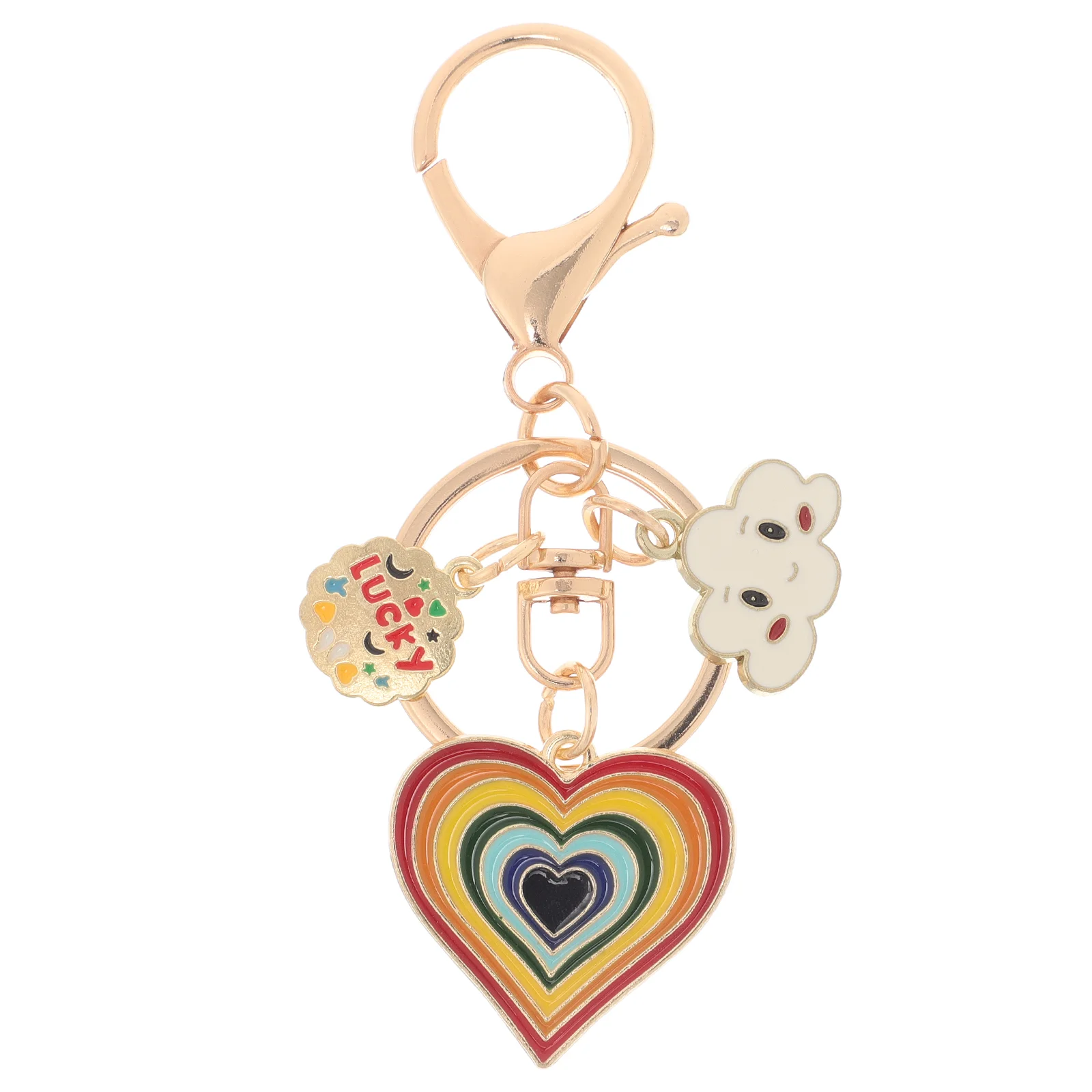 

Love Keychain for Girls Heart Charm Mini Keychains Accessories Zinc Alloy Backpacks