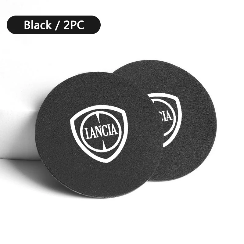 Fashion 2Pcs Car Water Cup Coaster Bottle Holder Anti-slip Pad Interior Accessory For Lancia Ypsilon Delta Phedra STRATOS Y