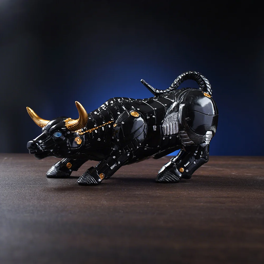 

Bitcoin Bull Sculpture‌ - Handmade Resin Wall Street Decor for Home & Office