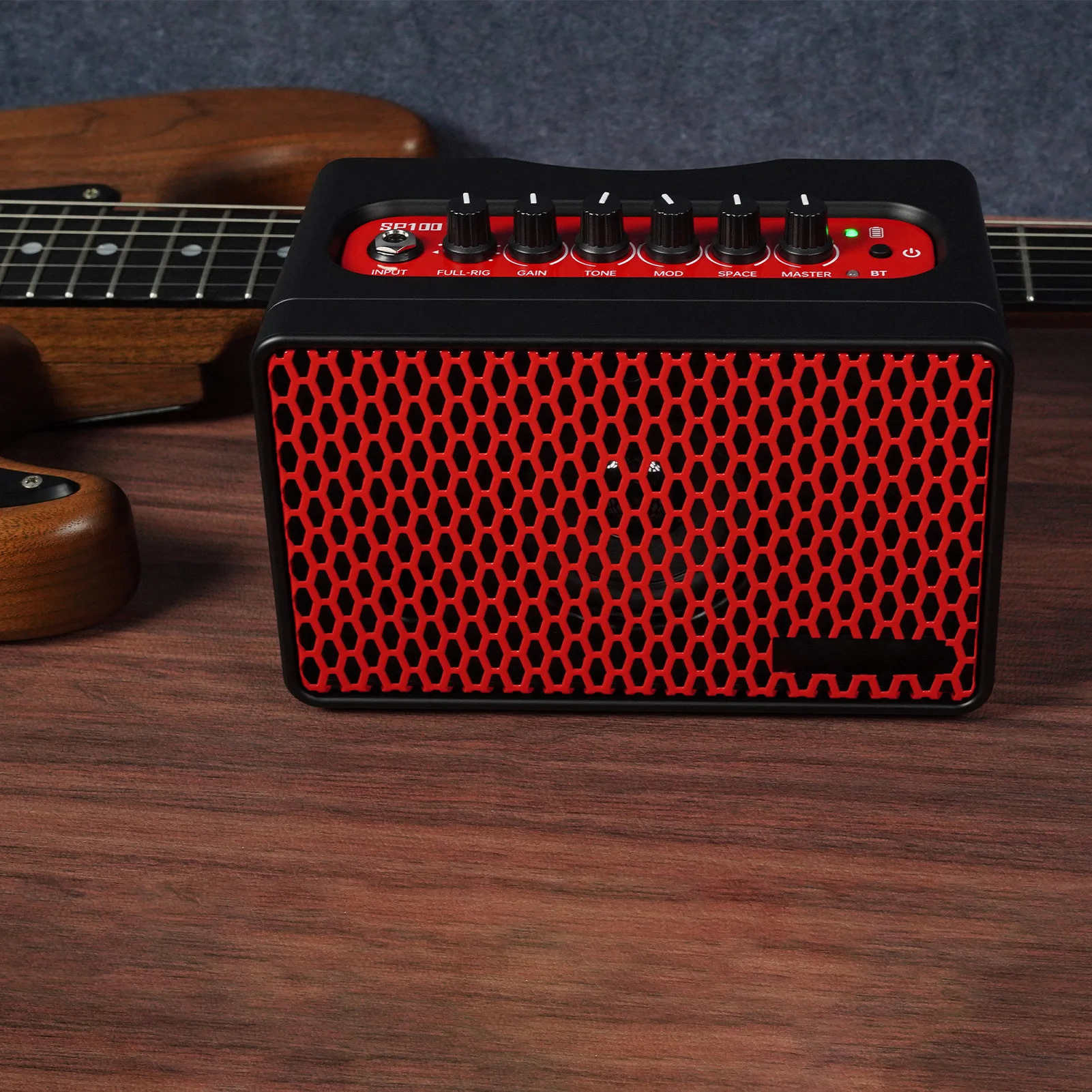 

10W Electric Guitar Amp Portable Guitar Practice Speaker 9 Tones Rechargeable with Chorus Phase Tremolo Reverb Delay Effects