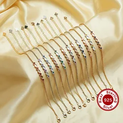 Keepsake Mother Milk Resin Bracelet Settings,925 Sterling Silver 2x4MM Marquise CZ Birthstone Bezel With Chain 6‘’+1.7'' 1900297