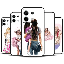 Mom and Daughter Case For Redmi Note 13 Pro Plus 9 10 11 12 Pro 9S 10S 11S 12S Cover For Redmi 12 C 10C 13C