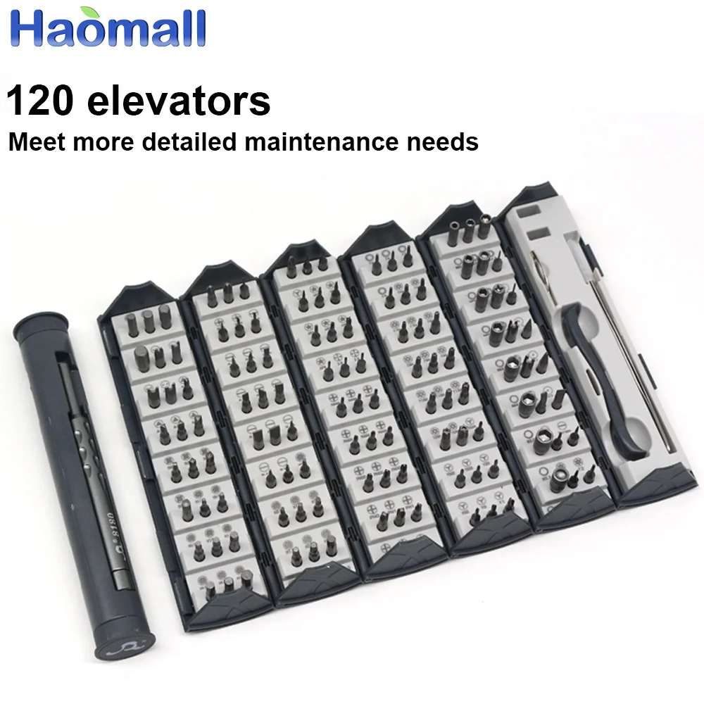 128 In 1 Precision Screwdriver Set Magnetic Screwdriver Set Reel Storage Design Screw Driver Bit Manual Repair Hand Tool Kit