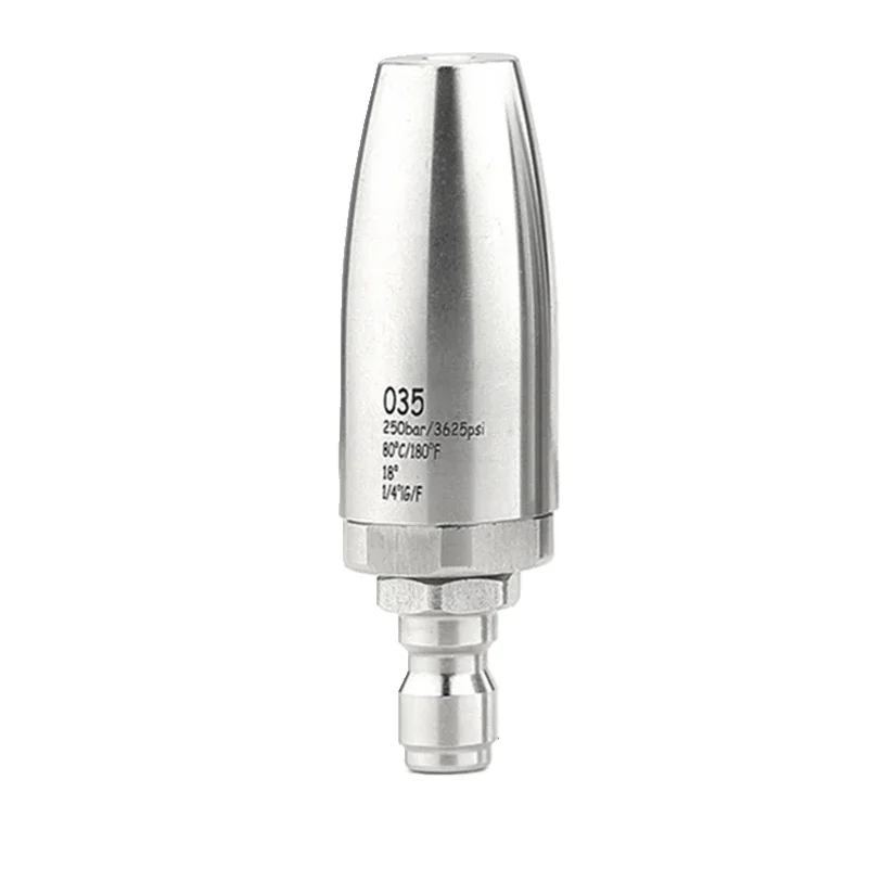 Stainless Steel 360 Swivel Pressure Washer Nozzle, Quick-Connect Lotus Spray Head for Tree Bark & Rust Removal