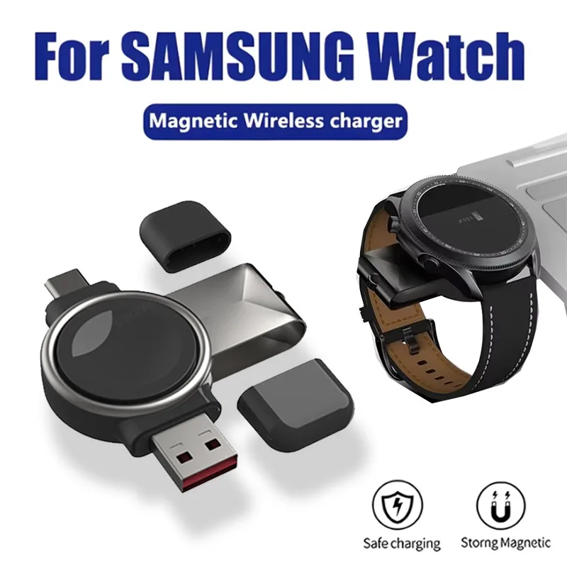 Para Samsung Watch cargador Pad cargadores inalámbricos magnéticos para Samsung Galaxy Watch 7/6 6 Calassic /5/4/3 Active 2/1 carga rápida