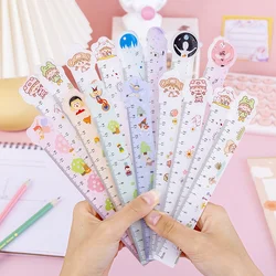 Transparent Ruler Korean Stationery Kawaii Accessories Drawing Tool Papeleria Cute School Supplies Regla Student Rules