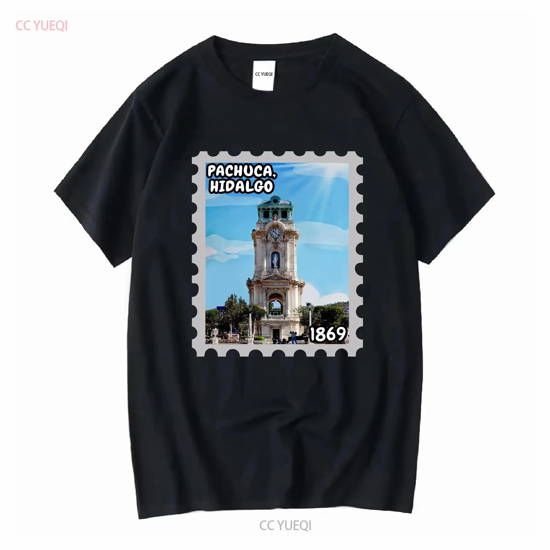 Pachuca hidalgo méxico selo postal t camisa mangas compridas ou curtas vintage lavado versátil streetwear homme confortável