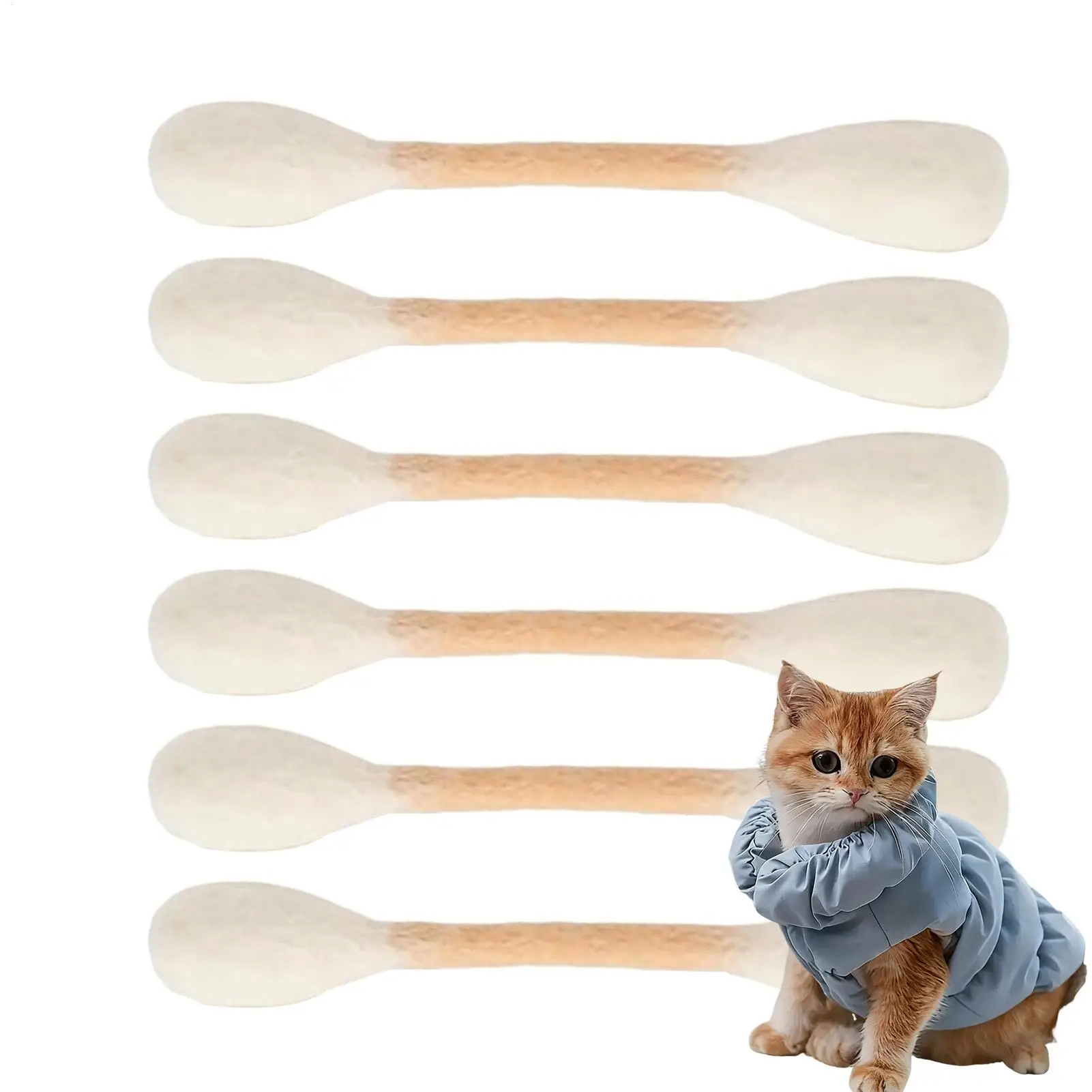 Catnip Kittens Kauspielzeug, 6-teilige Filz-Baumwollstäbchen für Kätzchen, Katzen-Kauspielzeug für drinnen und draußen, Training, Unterhaltung, Park, Zuhause