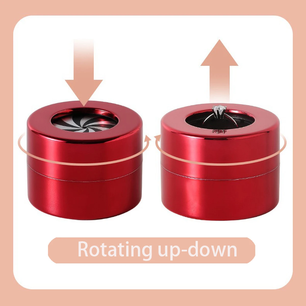 Creative Rotating Lift Ring Box for Premium Jewellery Storage