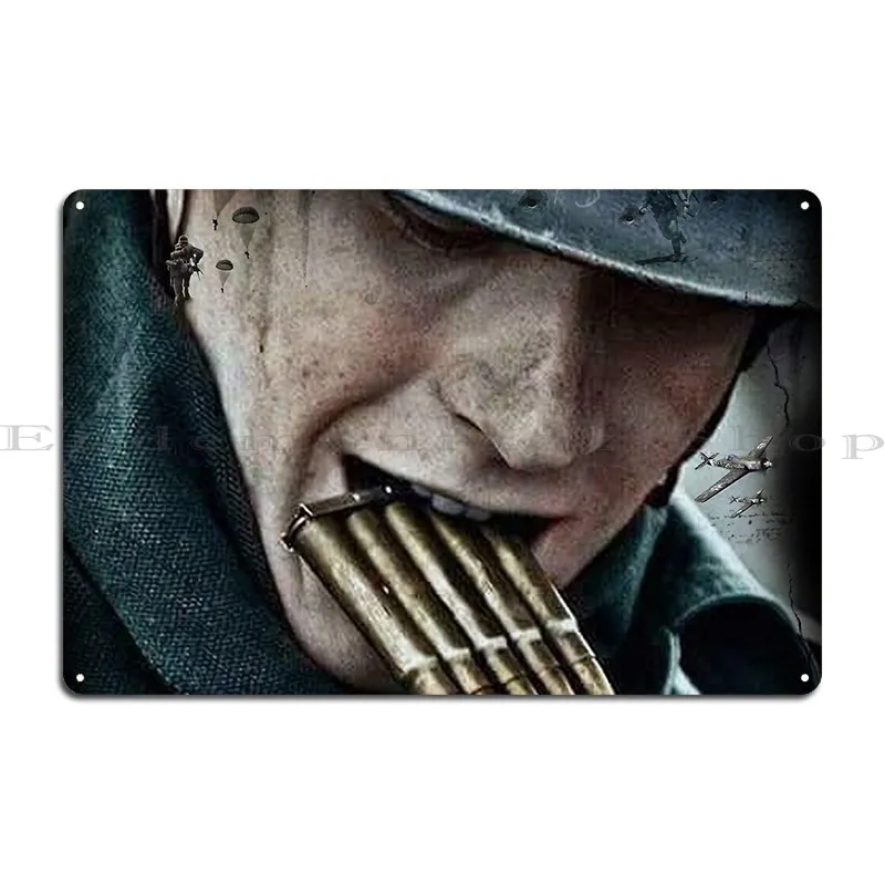 أساطير الحرب الألمانية 1944 الحرب العالمية 2 لوحة معدنية شخصية جدار الكهف الديكور غرفة المعيشة الكلاسيكية تين تسجيل ملصق