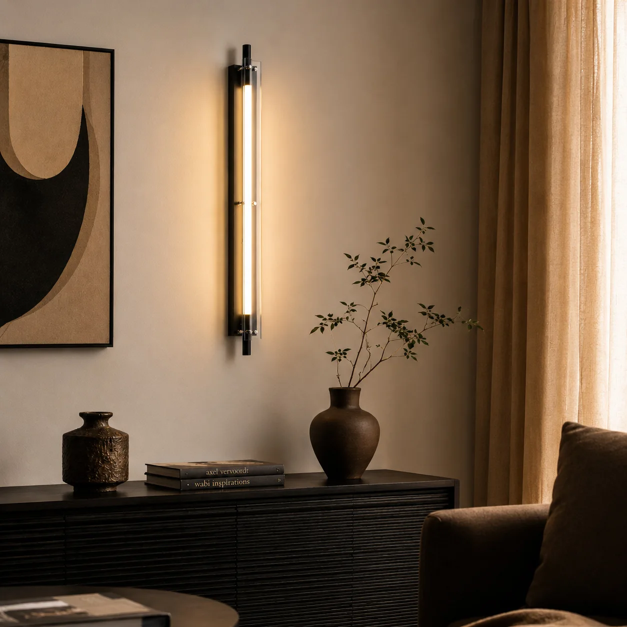 Italian Minimalist Wall Lamp 2024 New Fashion Bedroom Bedside Wall Lamp Long Horizontal Living Room Sofa Background Wall Lamp