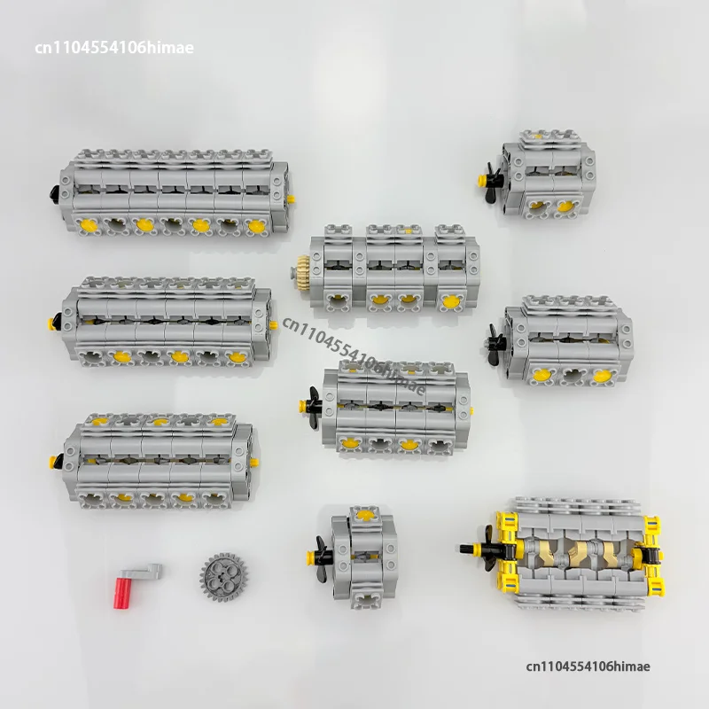 NEUER V2 V4 V6 V8 V10 V12 V14 Motorbausatz Sternform/Horizontaler Motorzylinder für Rennwagen Modifiziertes Fahrzeug Spielzeug Geschenk – Detail 5