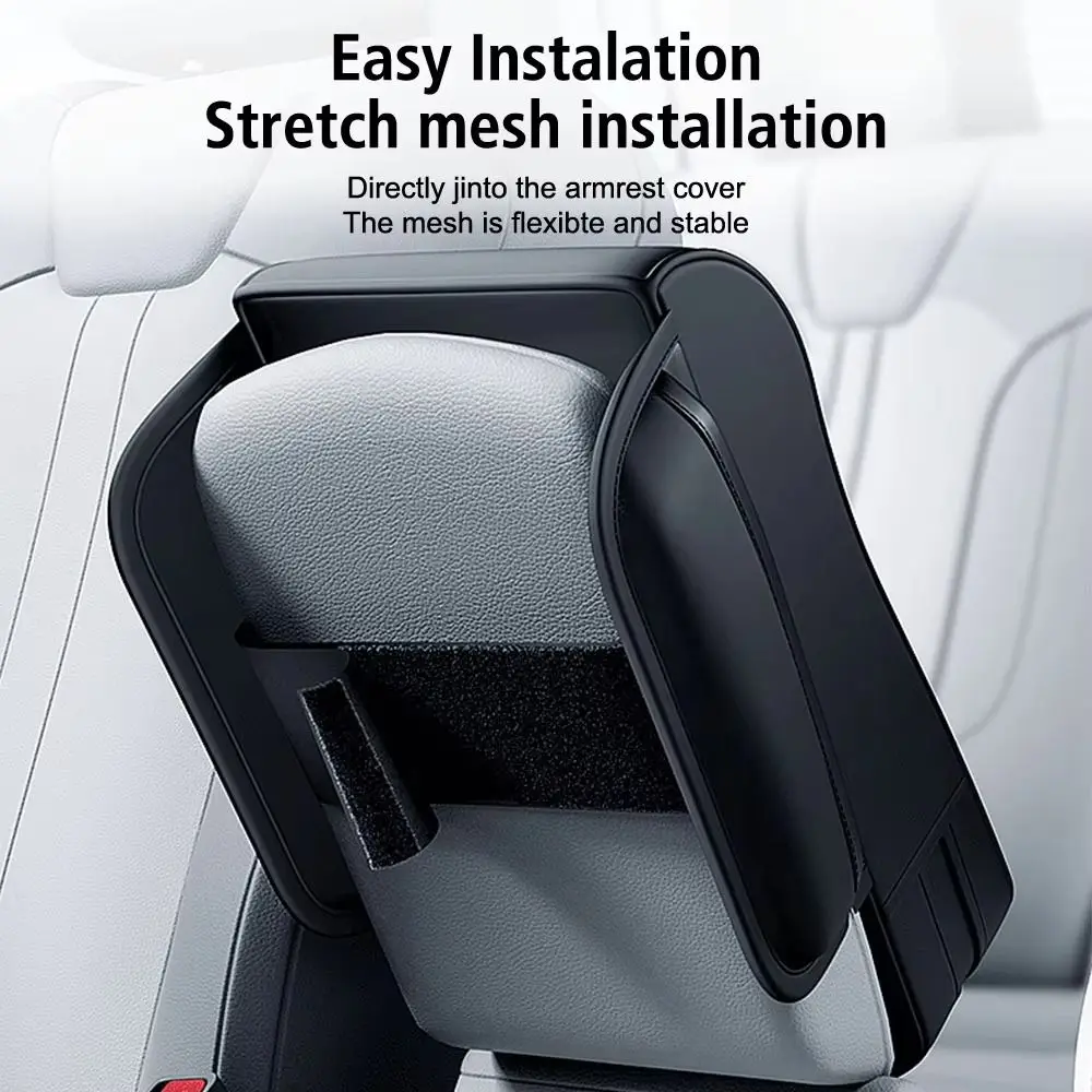 Thicken Car Center Armrest Box Pad with Pocket Waterproof Auto Protection Pad Cover Space Saving Anti-slip