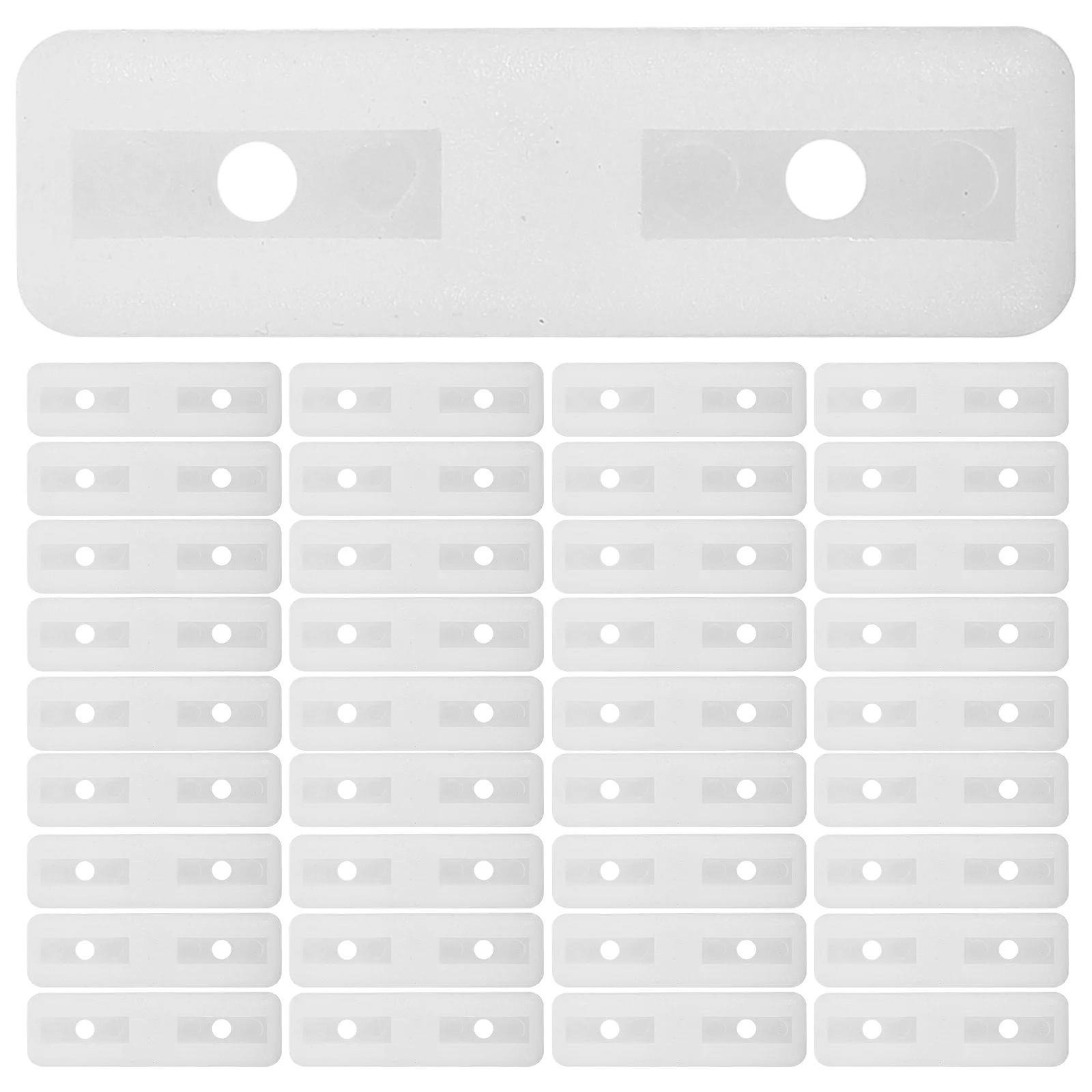 200 Pcs Furniture Foot Pads Rectangular Covers Office Desk Long Chairs Anti-skid Feet Bumpers