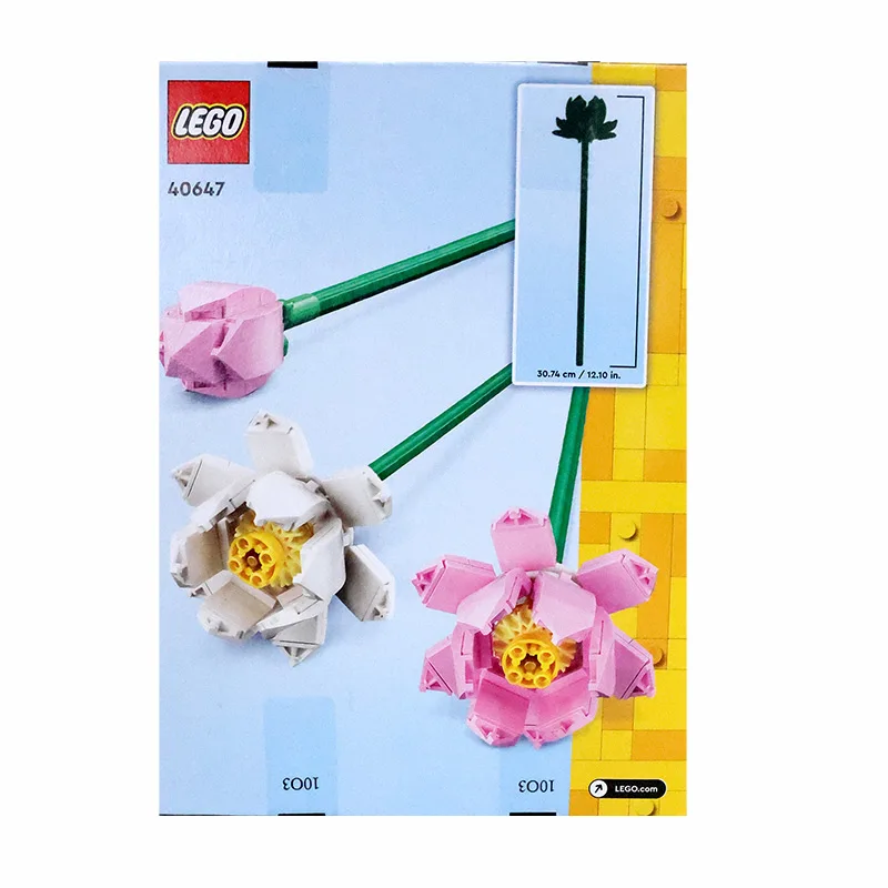 LEGO 40647 Idea Lotus Flowers Building Kit, Artificial Flowers for Decoration