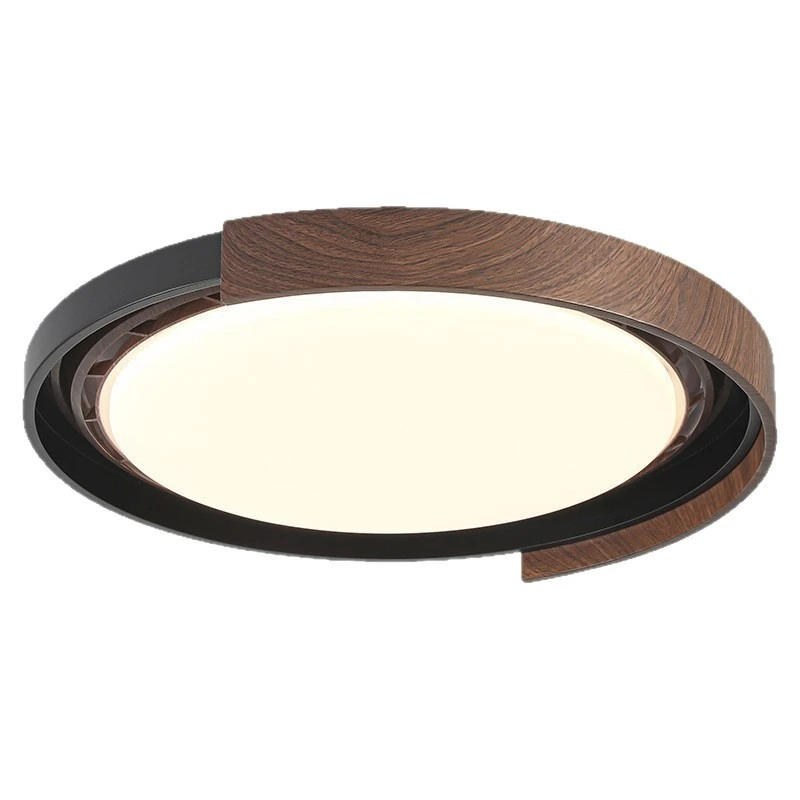 

Walnut pattern bladeless fan light Minimalist bedroom ceiling light Modern simple invisible master bedroom study ceiling fan