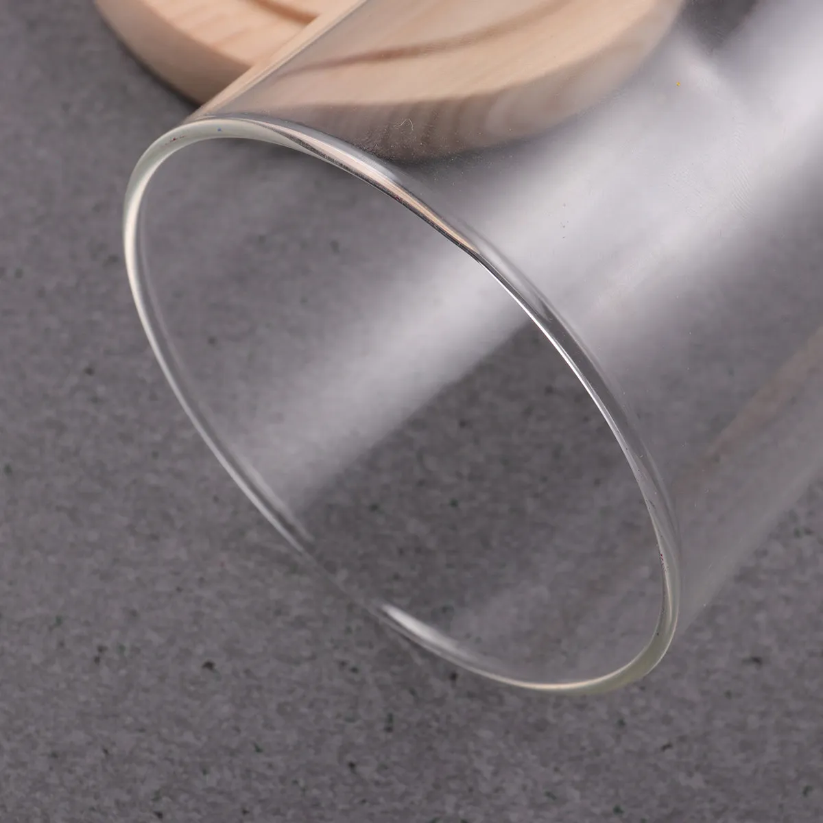 

Micro Landscape Eternal Flower Glass Dome 9x12cm Transparent Dustproof Cover Wooden Base for Valentine DIY Flower Craft Display