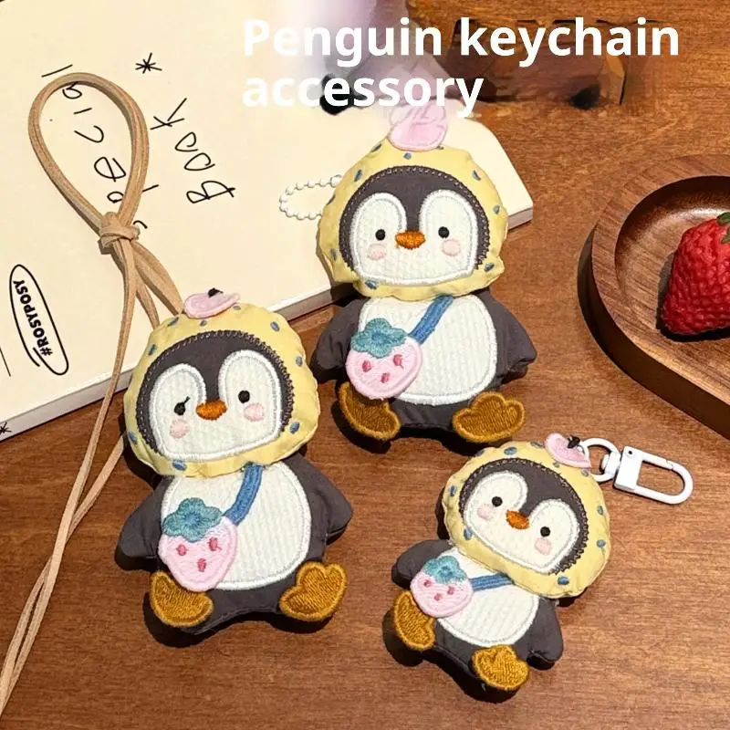 Nette Pinguin Puppe Plüsch Anhänger Schlüsselbund Kreative Cartoon Lanyard Halskette Gefüllte Puppe Spielzeug Lustige Rucksack Dekoration Geschenke