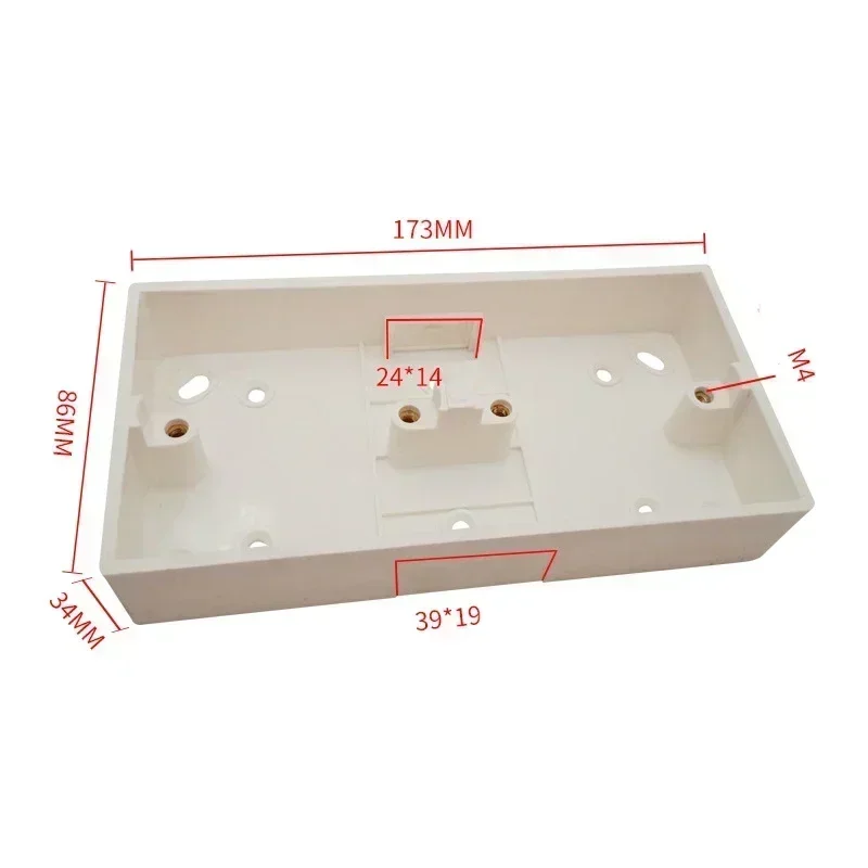 86 Type Bottom Box For Switch Socket Exposed PVC Wire Slot Thickened Flame-retardant Wire Junction Box
