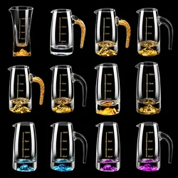 Crystal Liquor Spirits Shot Glasses Share Pot with Scale Wine Glasses Whiskey Glass Spirits Vodka Brandy Wine Dispenser