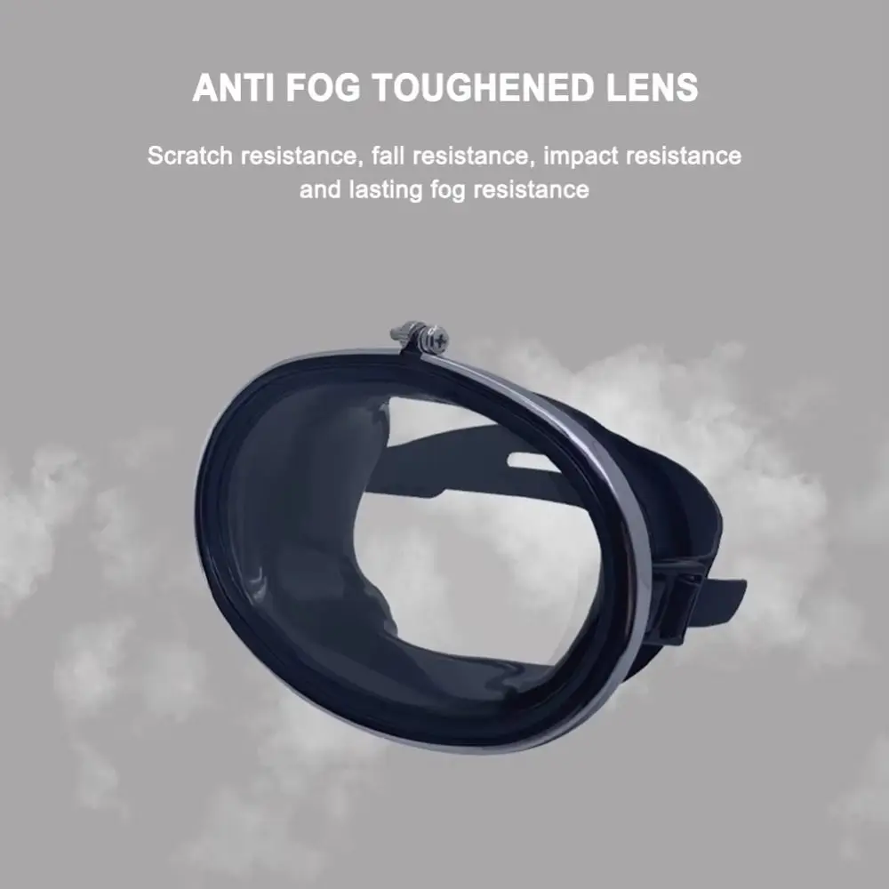 Professionelle Tauchmaske aus Gehärtetem Glas Einzellinsen-Ovale Form Schnorchelmaske Weitwinkel Leichtgewichtige Taucherbrille zum Schnorcheln – Detail 10