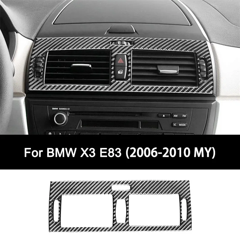 

For BMW X3 E83 (2006-2010 Model Year), Premium Carbon Fiber Central Control Air Outlet Frame Interior Sticker Auto Accessories