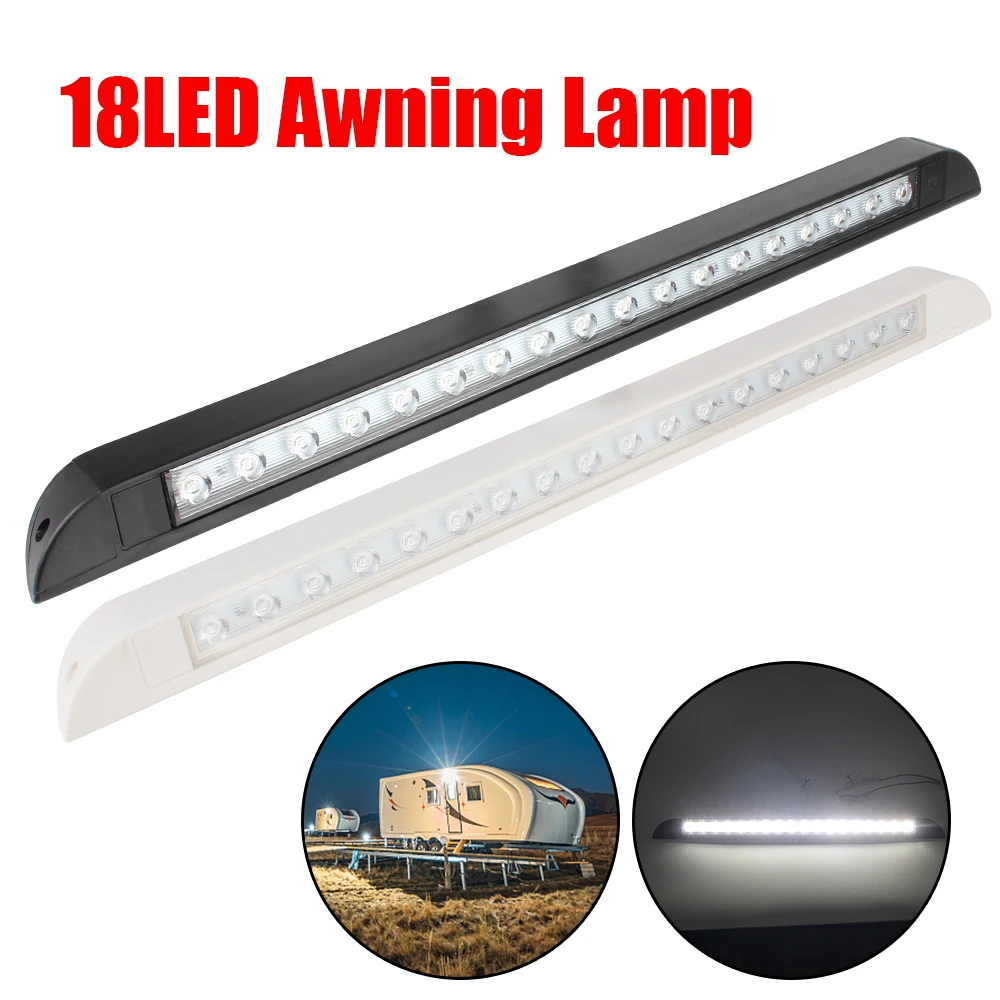 

6000k 18 LED Awning Lamp for RV Caravan Interior Wall Lamps 12-28V Outdoor Camping Light Equipment Trailer Exterior Lamp