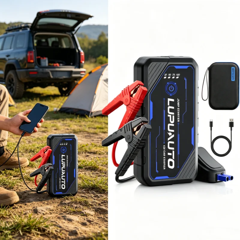 

4-in-1 Jump Starter with Air Pump 4000A Peak Starter Box 160PSI Battery Pack with Digital Tire Inflator Car Battery Jump Starter