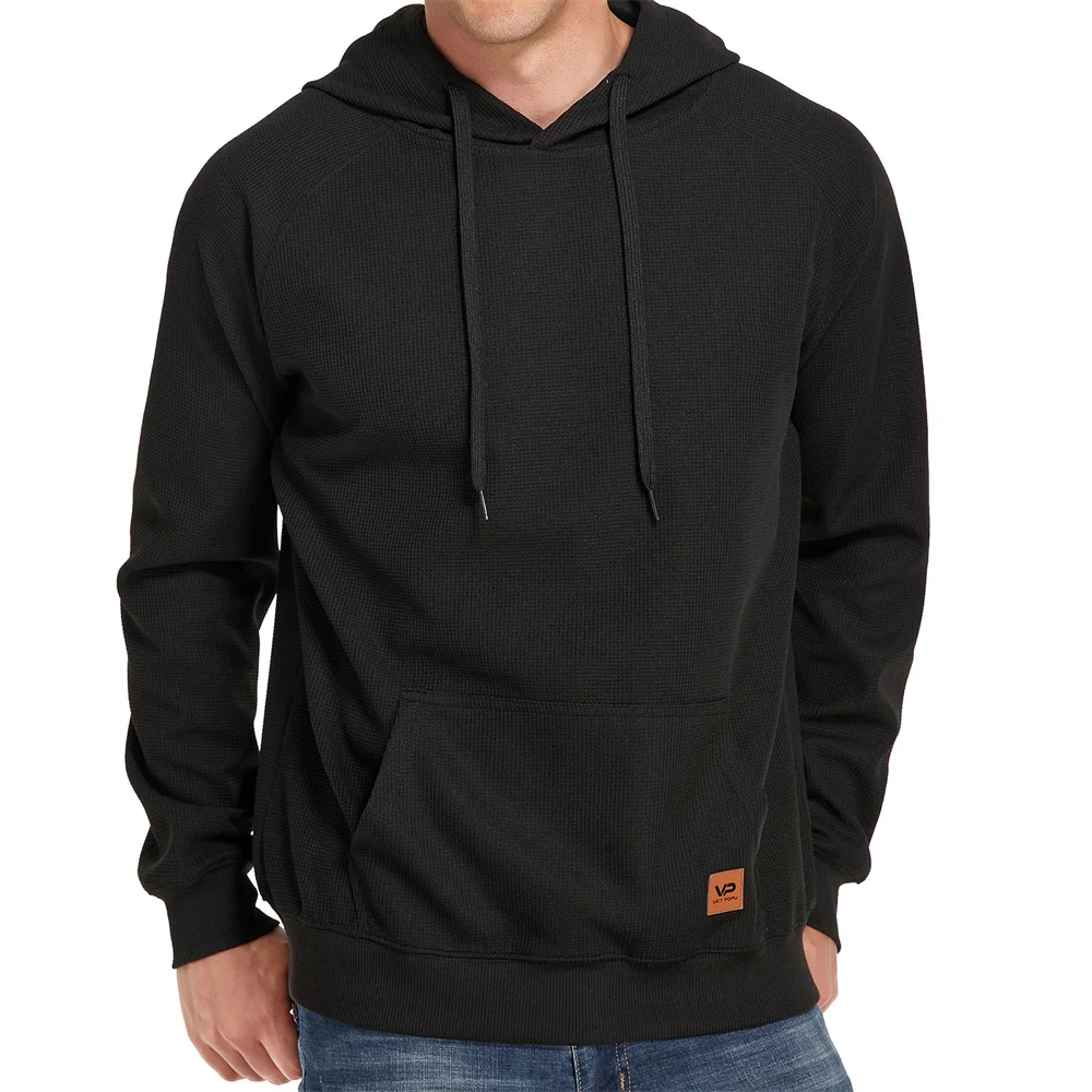 

Men Autumn Winter Cozy Thickened Waffle Knit Sweatshirt – Warm, Soft & Stylish for Casual Layering