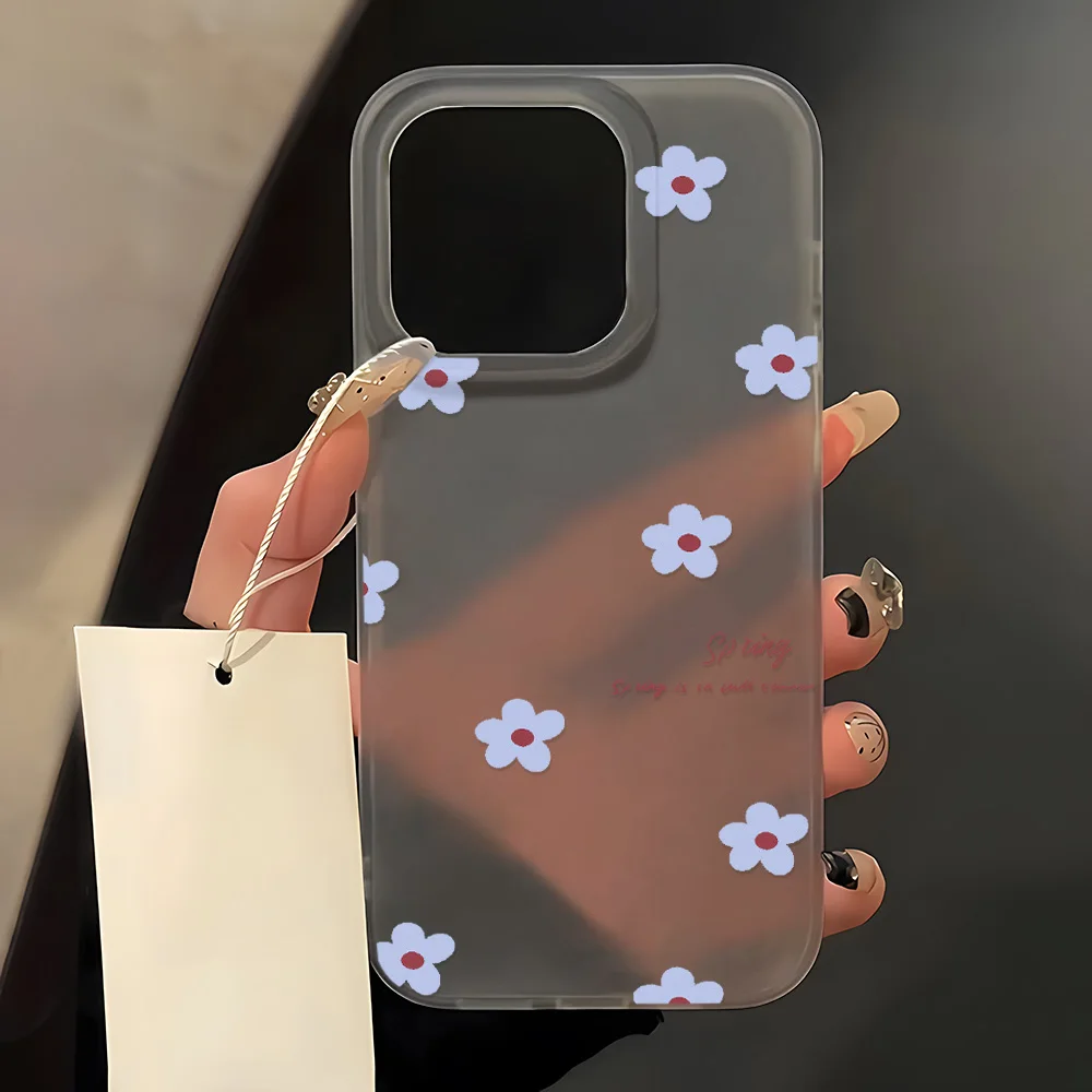 

Flowers Phone Case For iPhone 11 Case iPhone 16 15 17 13 12 14 Pro Max Plus 12 13 Mini Shockproof Matte Soft Silicone Back Cover