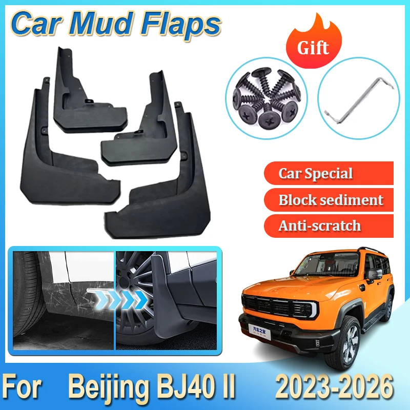 

For BAIC Beijing BJ40 Accessories 2025 2023 2024 2026 II MK2 Car Mudguards Auto Front Rear Fender Wheel Covers Car Accessories
