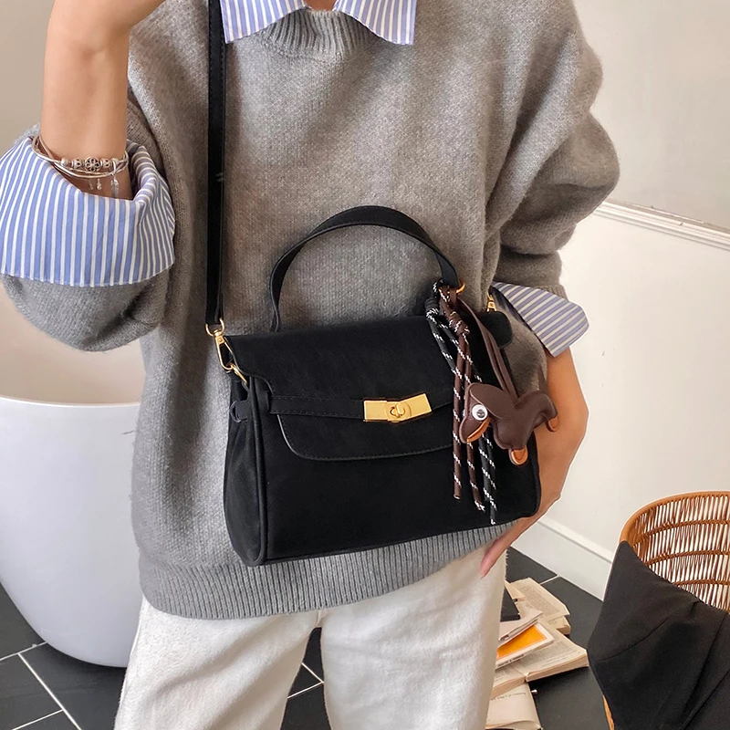 حقيبة كروس كلاسيكية من Maillard للنساء شتاء جديد عصري في منتصف العمر حقيبة كيلي محمولة حقيبة مربعة صغيرة