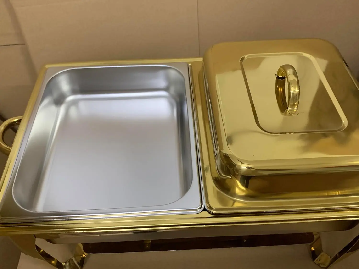 Zestaw do bufetu z golden hot potem, podgrzewacz do żywności ze stali nierdzewnej, serwer do bufetu, na bankiety, imprezy, catering, wesela, zestaw do hot potu