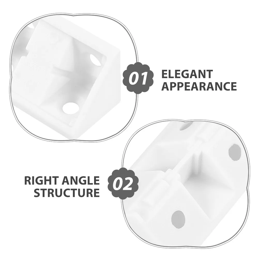 Corner Braces 50 Sets Heavy Duty Plastic Right Angle Furniture Connectors Shelf Cabinet Support Brackets