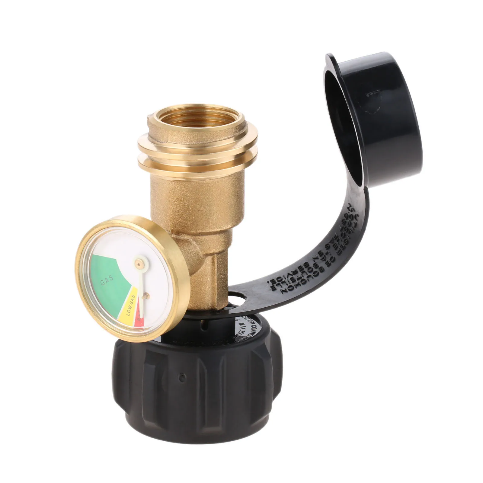 1pc Brass&ABS Propane Tank Gauge Level Indicator Leak Detector Gas Pressure Meter Universal for RV Camper Cylinder BBQ Gas Grill