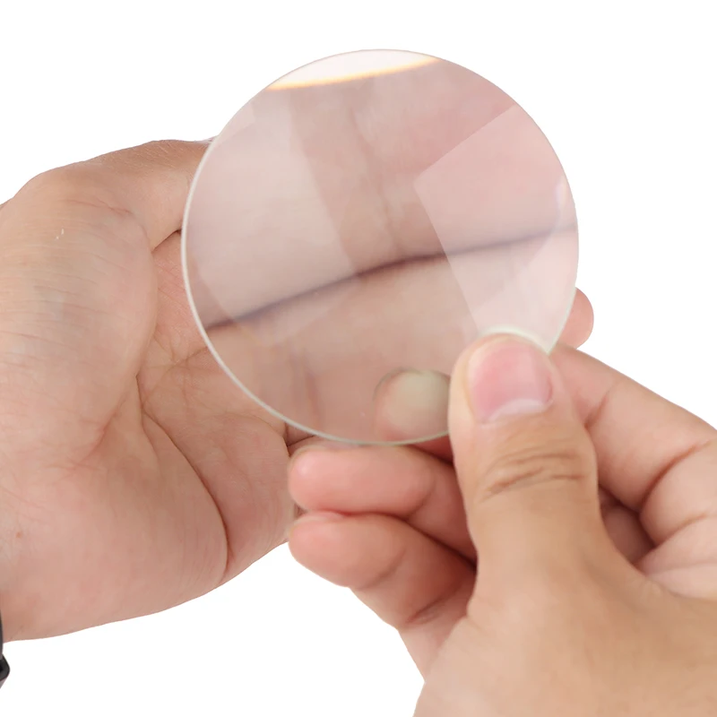 Double Convex Glass Lens Focal Optics Biconvex Desktop Magnifying Glass 75 mm