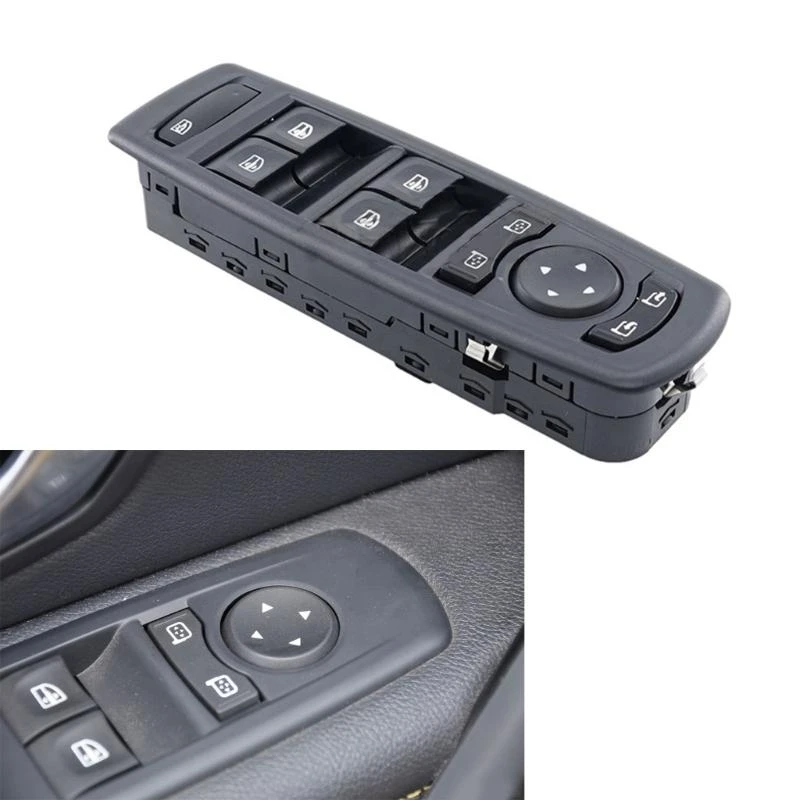 سهولة تثبيت مفتاح نافذة الإطار الكهربائي مفتاح منظم نافذة ABS للسيارات x37f #5