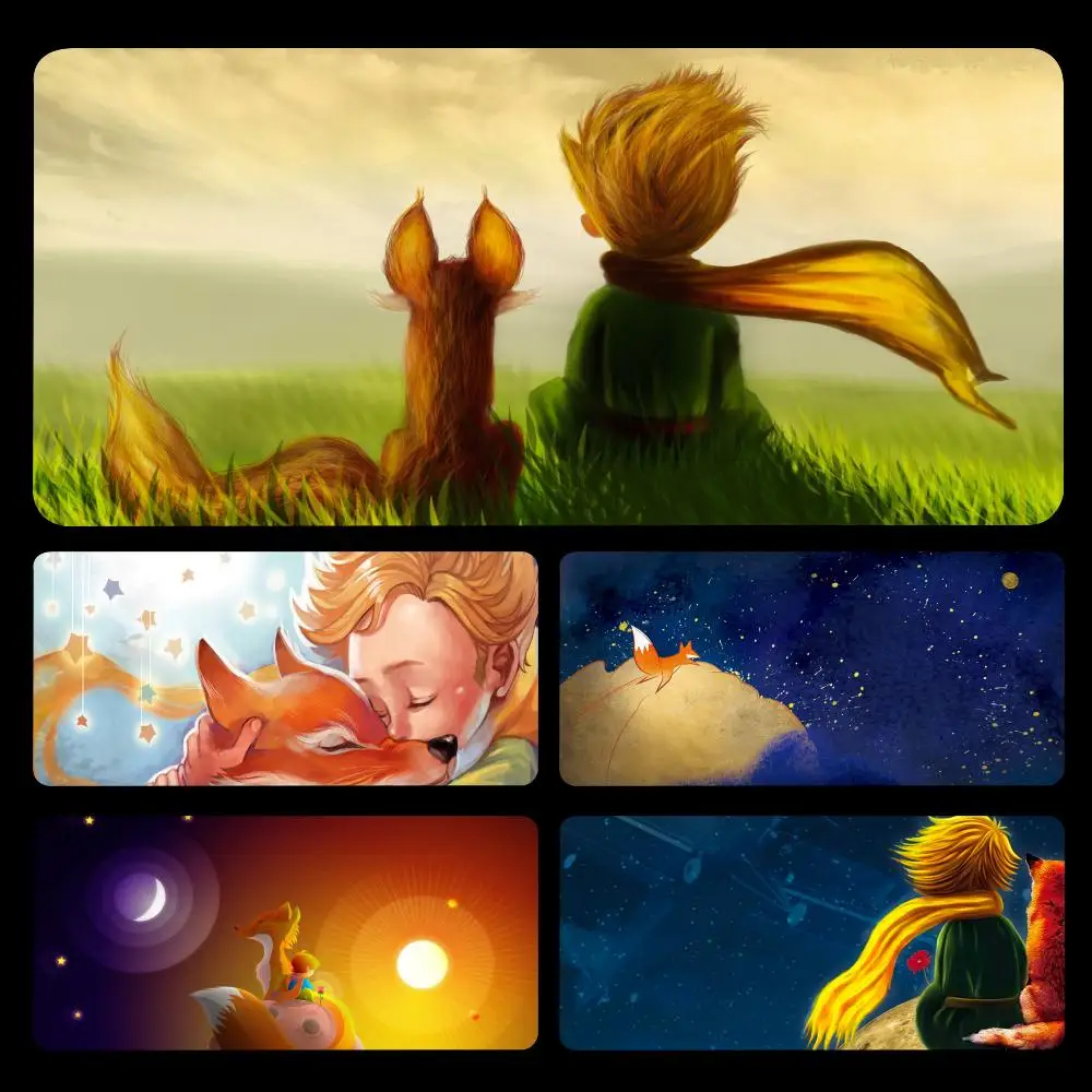 Warmth A-The Little Prince and The Fox Mousepad With Pad gaming accessories Prime Gaming XXL Keyboard Pad Stitch Padding Mat