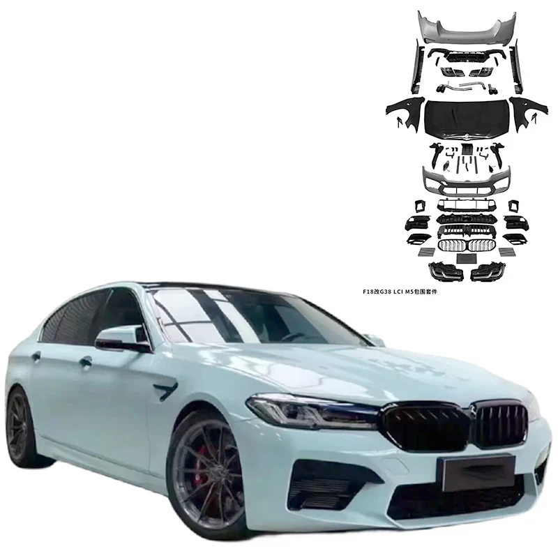

For BMWs 5 Series F10 2011-2017 Upgraded G30/38 M-Tech Style High Quality Body Kit Front and Rear Bumper + Side Skirt