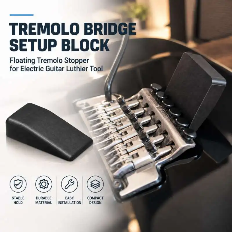 Guitar Tremolo Bridge Setup Block Floating Tremolo Stopper for Electric Guitar Luthier Tool