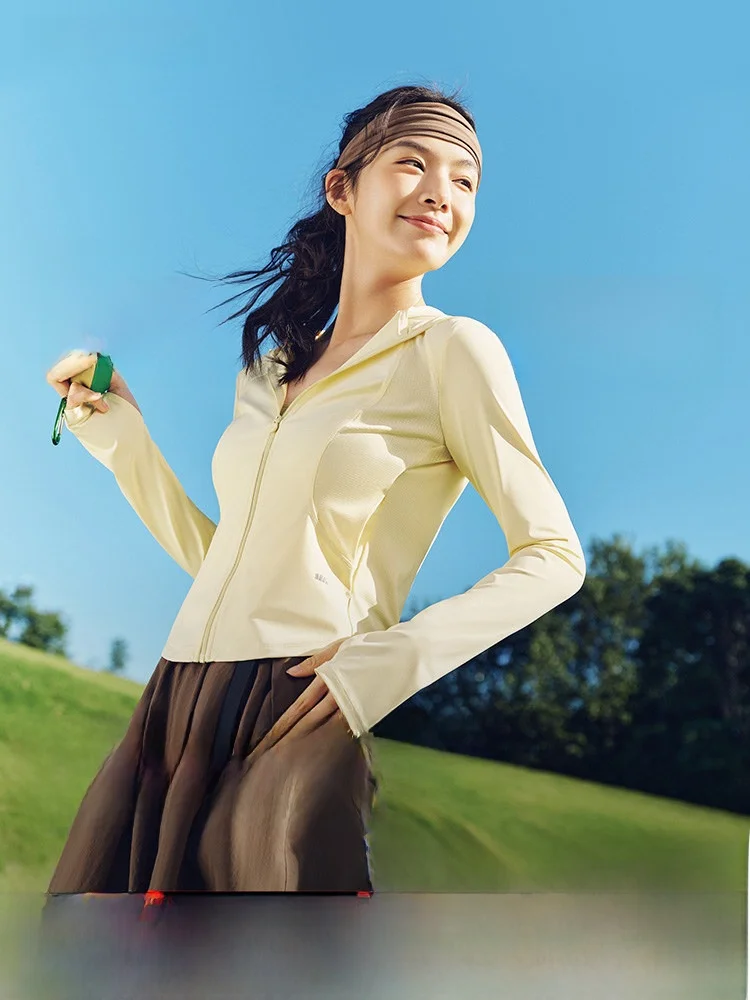 

Женская спортивная куртка Banana Le AL89 с защитой от солнца, утягивающая талию, из охлаждающего шелка, с эффектом похудения