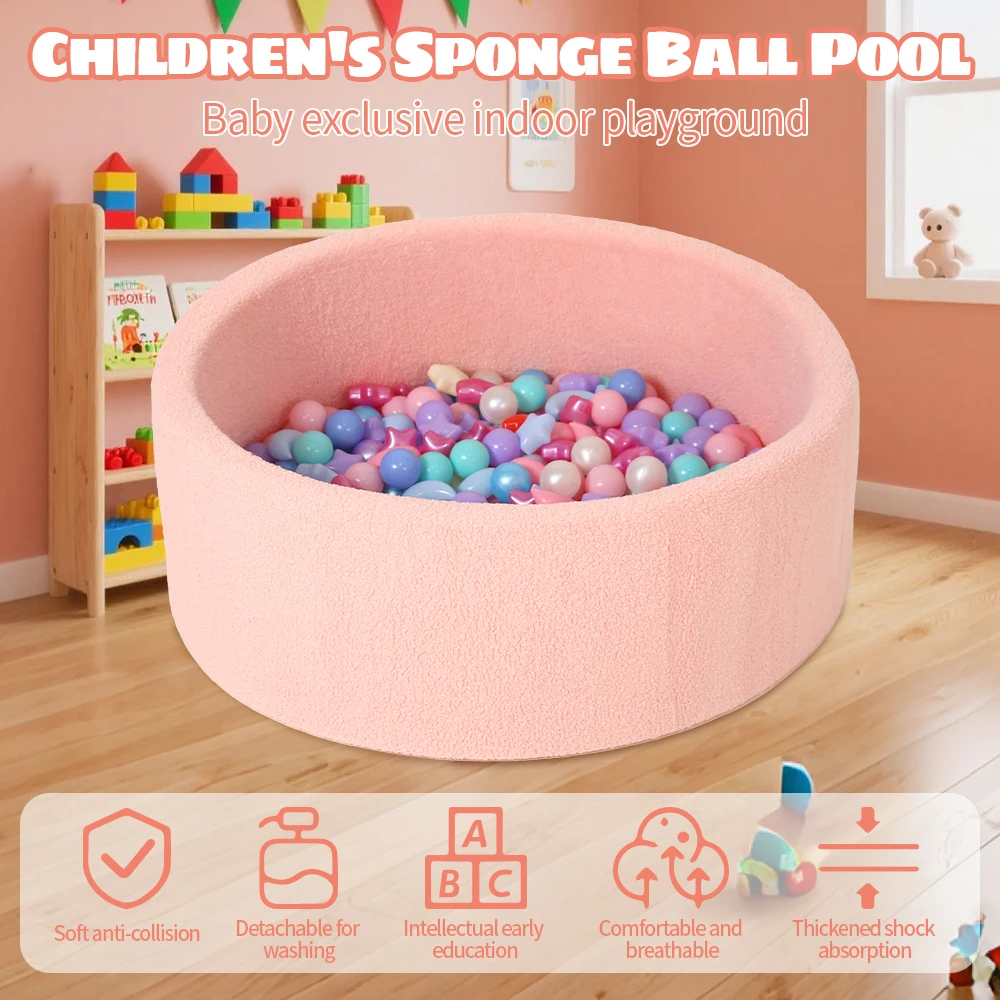 1PC 90 centimetri di Spessore Palla di Spugna Pit Tessuto di Velluto Lavabile Grande Parco Piscina di Palline per I Più Piccoli Giochi Interni ed Esterni e Regalo Dei Bambini