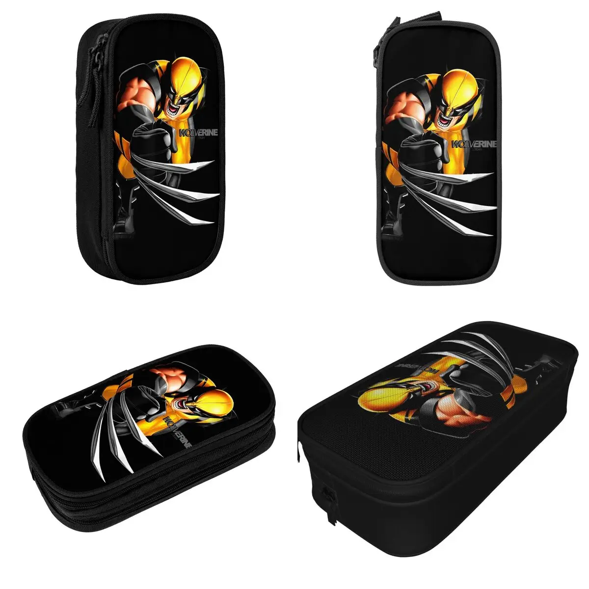 Wolverine Ferocious Logan Claw Portrait Pencil Cases Fun Pen Box Pencil Bags Student Big Students School Gift Pencil Pouch