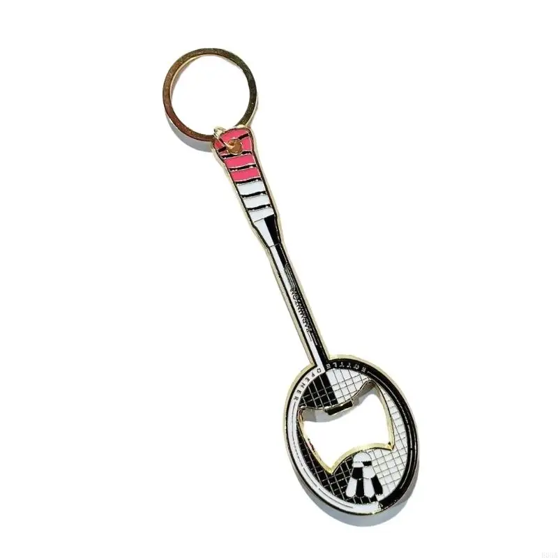Elegant Badminton Inspires Beer Bottle Opener Keychain For Parties And Event 