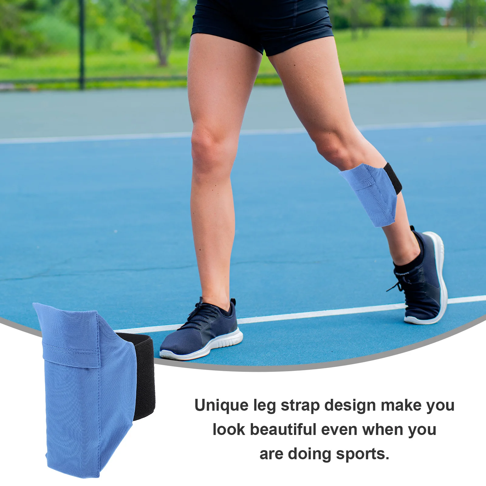 Sports Leg Phone Bag Elastic Running Bag Adjustable Strap Outdoor Riding Leg Pouch Phone Holder for Cycling Camping