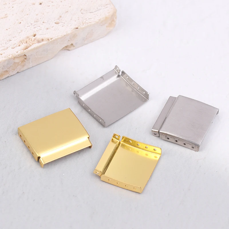 Estensore per Cinturino Orologio in Acciaio 12-22MM, Argento Dorato, con Chiusura a Gradini, Accessorio per Riparazione Orologi