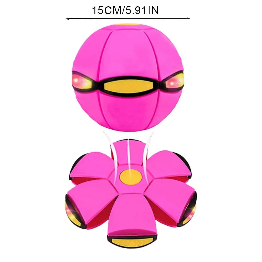 لعبة كرة الصحن الطائرة الذكية القابلة للتحويل، لعبة سحرية مرنة قابلة للتشوه مع أضواء LED للأطفال في الأماكن المغلقة والخارجية #6