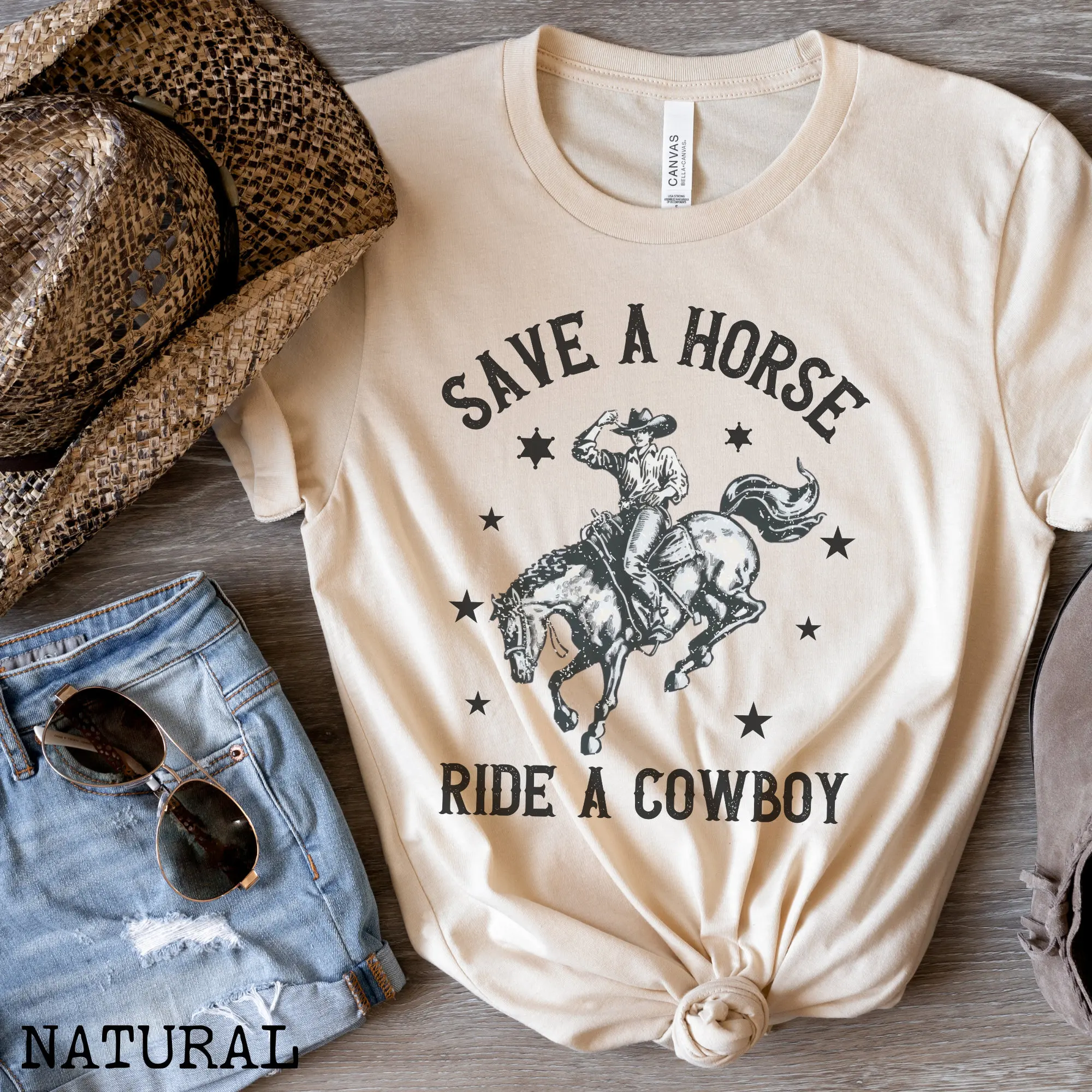 Save A Horse Ride Cowboy T Shirt Retro Western Rodeo Pillows Country Music Lover Cowgirl Aesthetic Vintage Summer Vibe