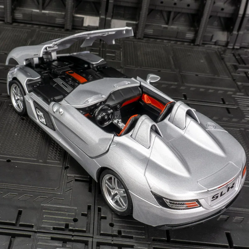 1:24 Mercedes-benz SLR Convertible Alloy Sports Car acousto-optic Diecast Metal Model Kids Toy Car Decoratie Collectie gift