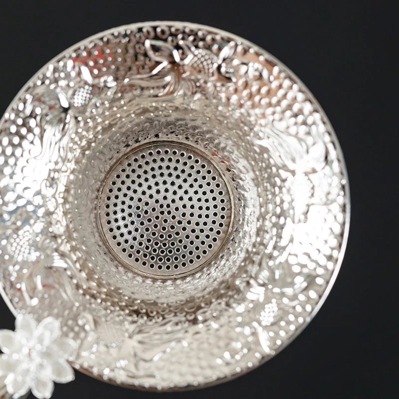 Mental Mesh Tea Strainer Stainless Steel Filter Sieve Teaware Lace Tea Drain Useful Tea Infusers Kitchen Accessories